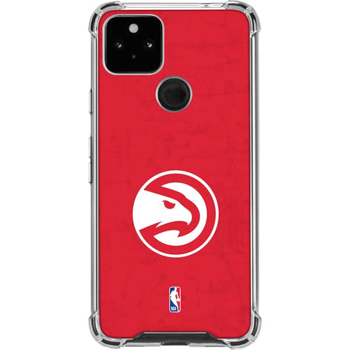 NBA Atlanta Hawks Distressed Google Pixel 5a 5G Clear Case